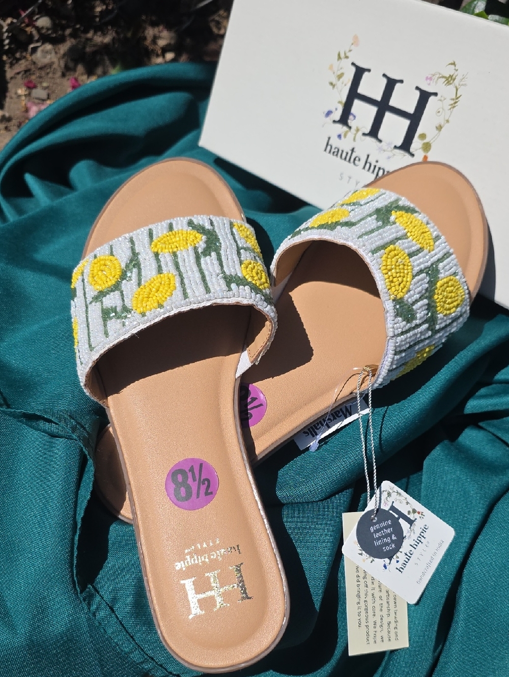 Haute Hippie Lemon Beaded Sandals